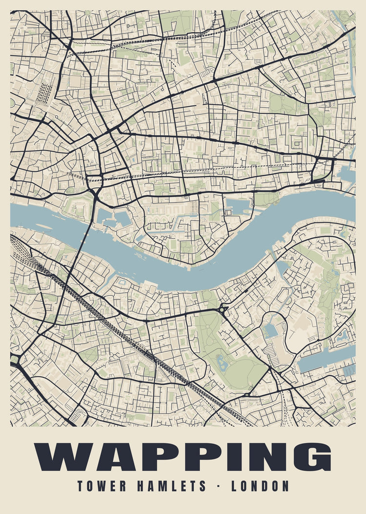 Wapping Heritage Street Map Poster