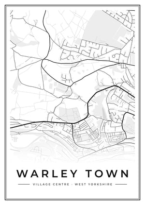 Warley Town Village Centre Street Map Poster