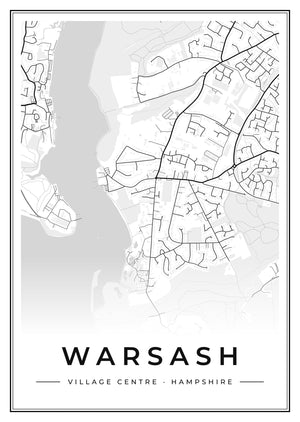 Warsash Village Centre Street Map Poster