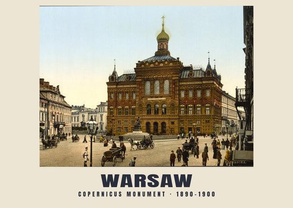 Copernicus Monument, Warsaw — 1890–1900 · Vintage photochrom print