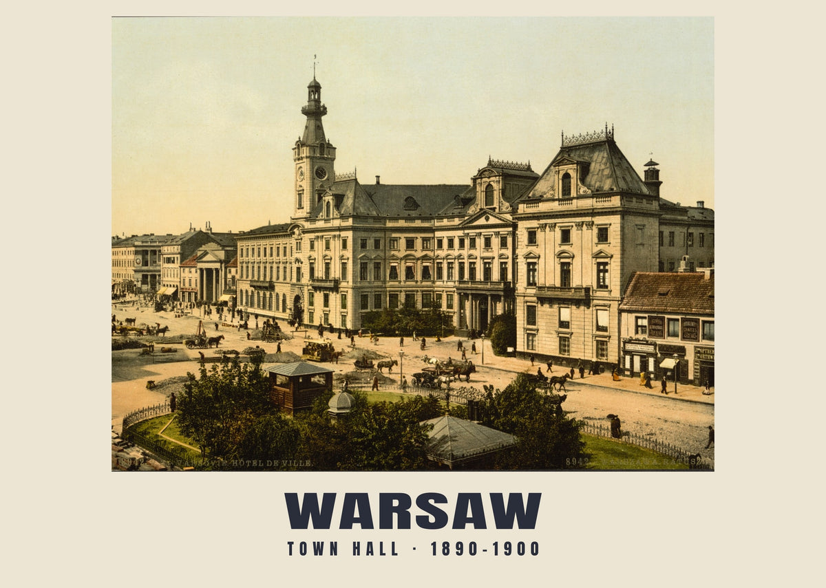 Town Hall, Warsaw, 1890–1900 heritage photograph