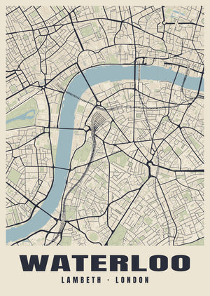 Waterloo Heritage Street Map Poster