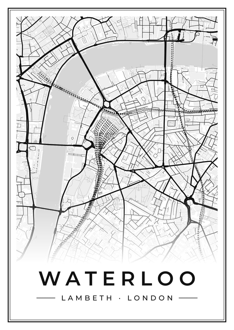 Waterloo Street Map Poster