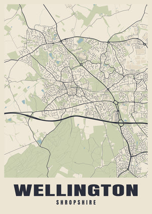 Wellington Street Map Poster