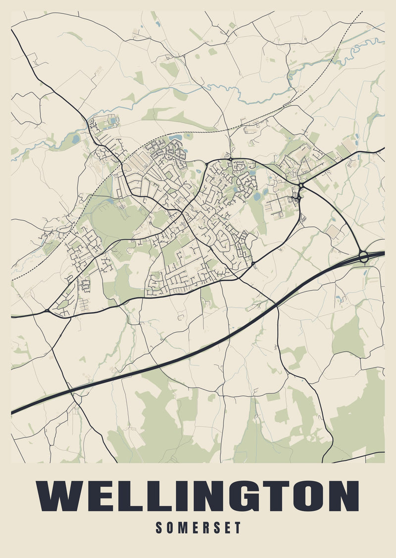 Wellington Street Map Poster