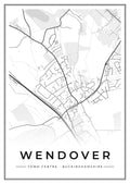 Street map poster of Wendover town centre, Buckinghamshire