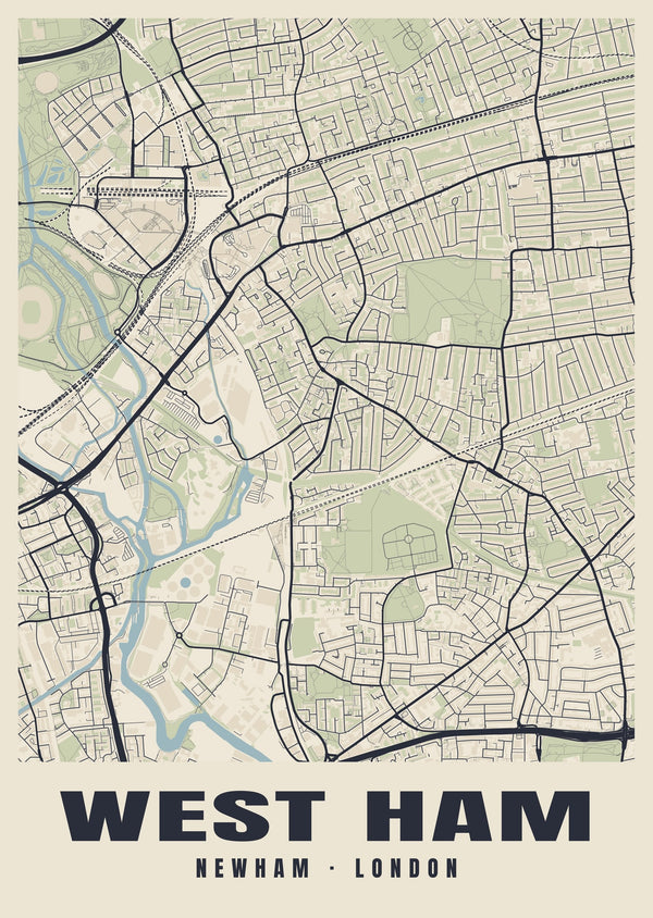West Ham Heritage Street Map Poster