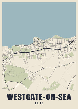 Westgate-on-Sea Street Map Poster