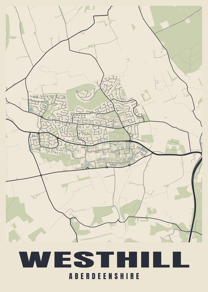 Westhill Street Map Poster