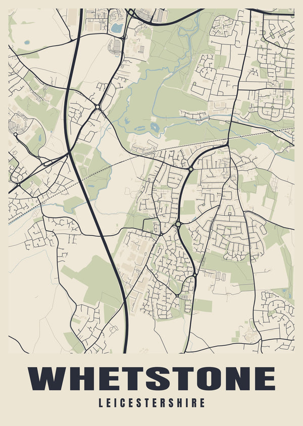 Whetstone Street Map Poster