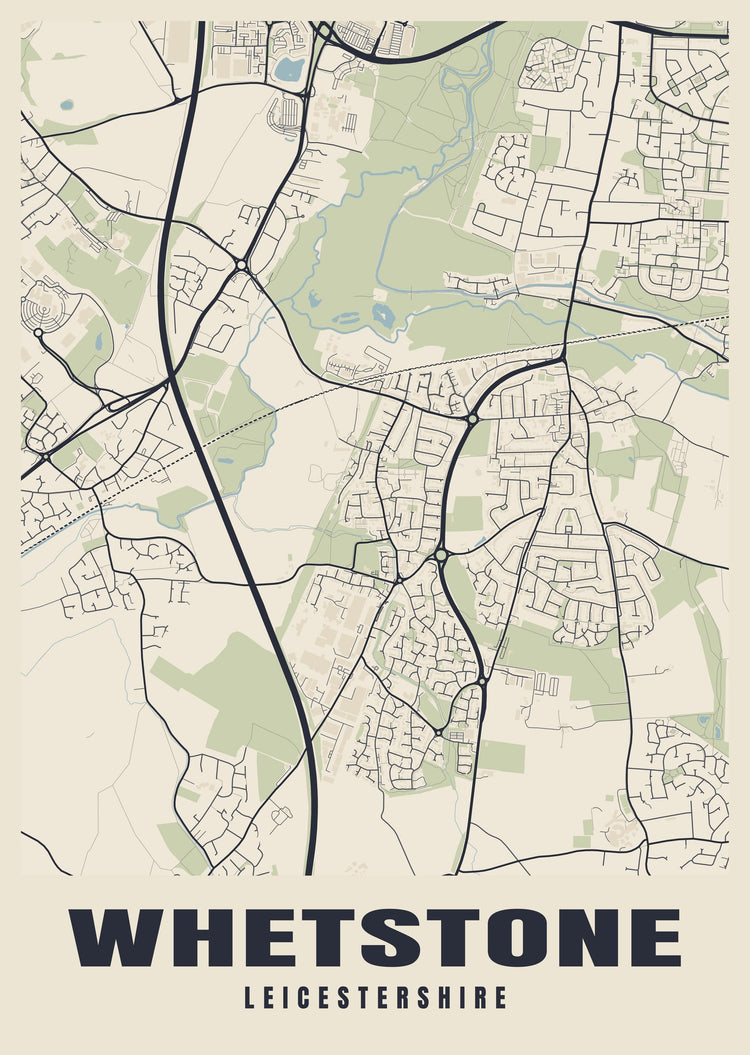 Whetstone Street Map Poster