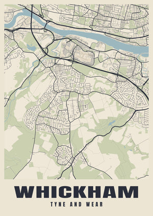Whickham Street Map Poster