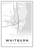 Street map poster of Whitburn village centre, Tyne and Wear