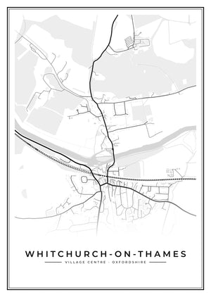 Whitchurch-on-Thames Village Centre Street Map Poster