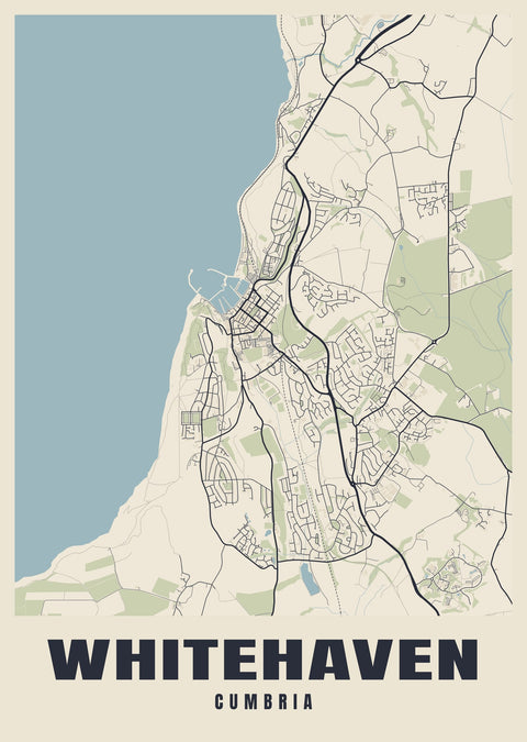 Whitehaven Street Map Poster