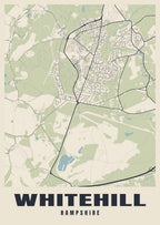 Street map poster of Whitehill, Hampshire