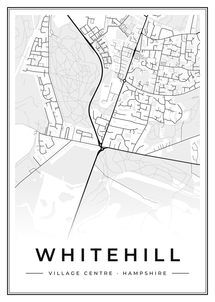 Whitehill Village Centre Street Map Poster