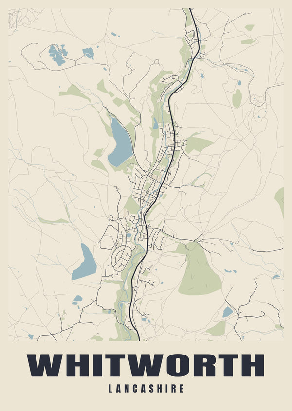 Whitworth Street Map Poster