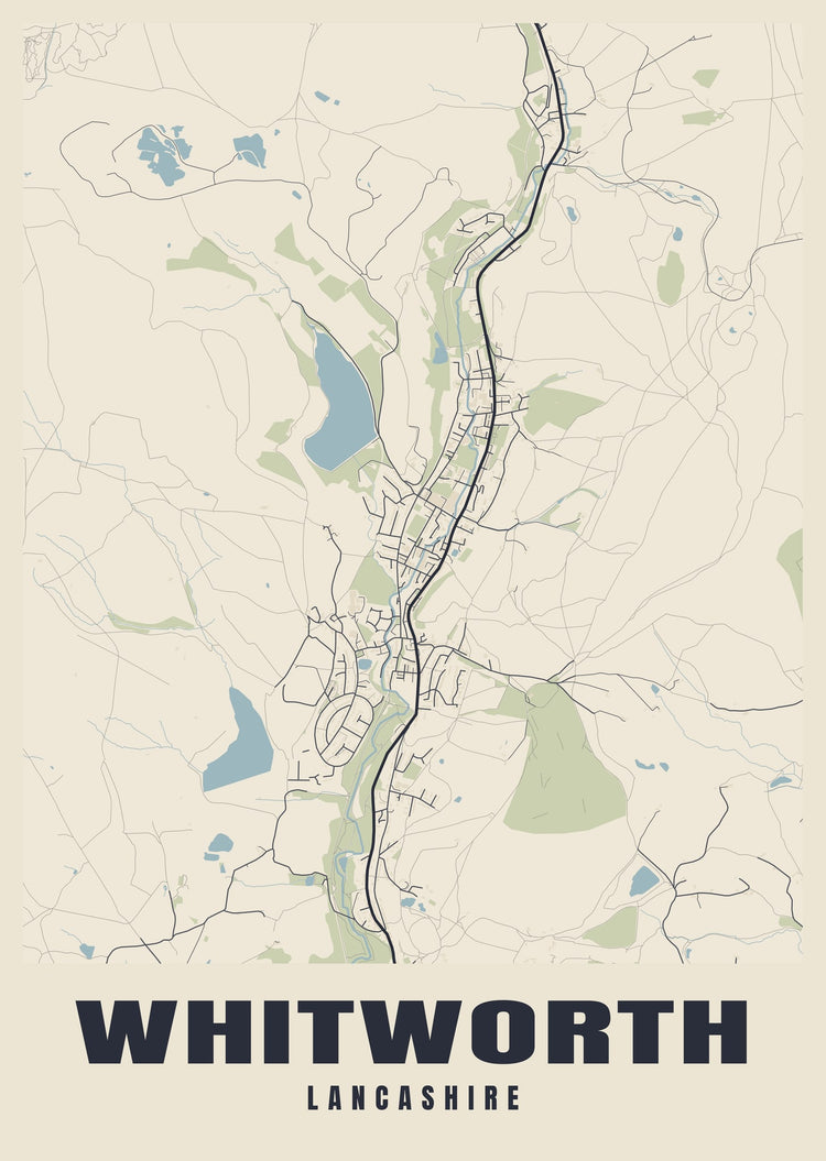 Whitworth Street Map Poster