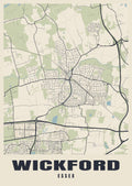 Street map poster of Wickford, Essex