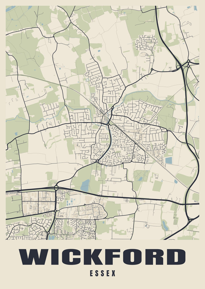 Wickford Street Map Poster