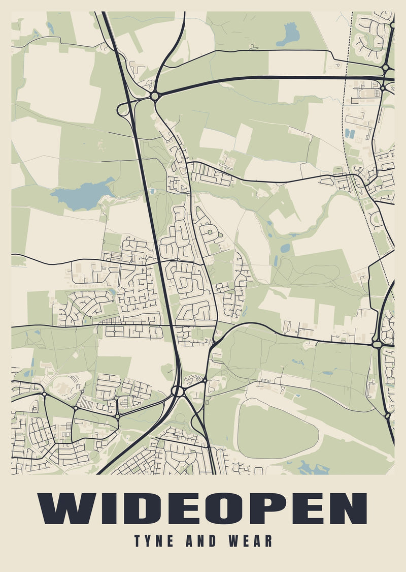Wideopen Street Map Poster