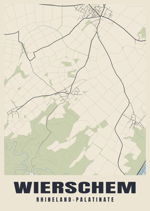 Wierschem Street Map Poster