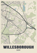 Street map poster of Willesborough, Kent