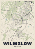 Street map poster of Wilmslow, Cheshire