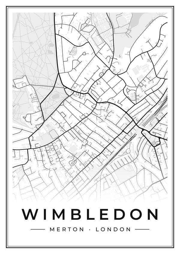 Wimbledon Street Map Poster