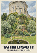 The Round Tower, Windsor Castle poster, British Heritage style