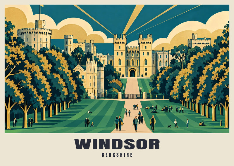 Windsor Castle from the Long Walk Poster