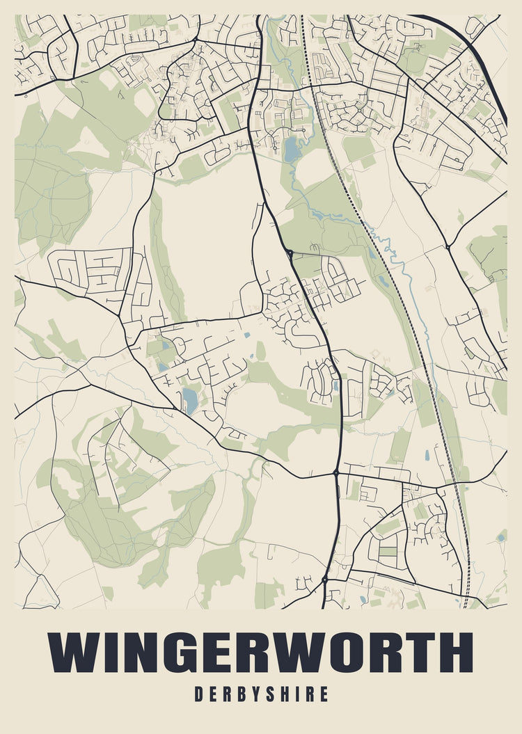 Wingerworth Street Map Poster
