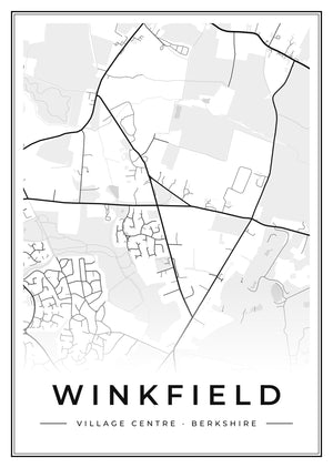 Winkfield Village Centre Street Map Poster