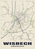 Street map poster of Wisbech, Cambridgeshire