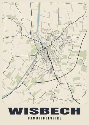 Wisbech Street Map Poster