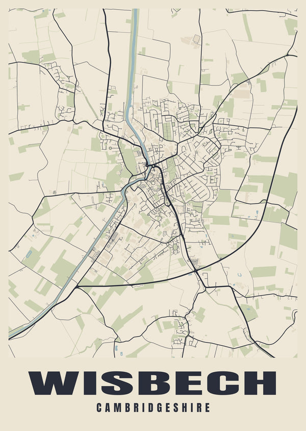 Wisbech Street Map Poster