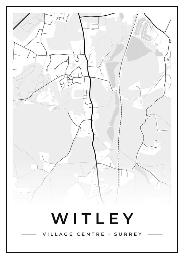 Witley Village Centre Street Map Poster
