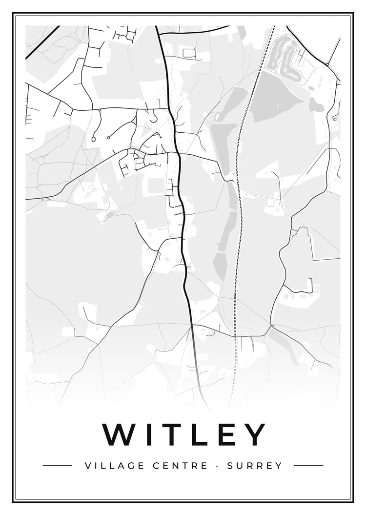 Witley Village Centre Street Map Poster