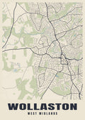 Street map poster of Wollaston, West Midlands