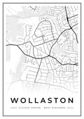 Street map poster of Wollaston village centre, West Midlands