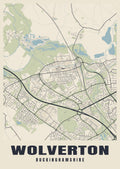 Street map poster of Wolverton, Buckinghamshire