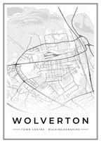 Street map poster of Wolverton town centre, Buckinghamshire