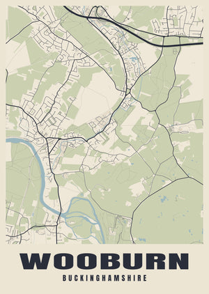 Wooburn Street Map Poster