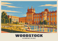 Blenheim Palace, Woodstock poster, Retro Railway style