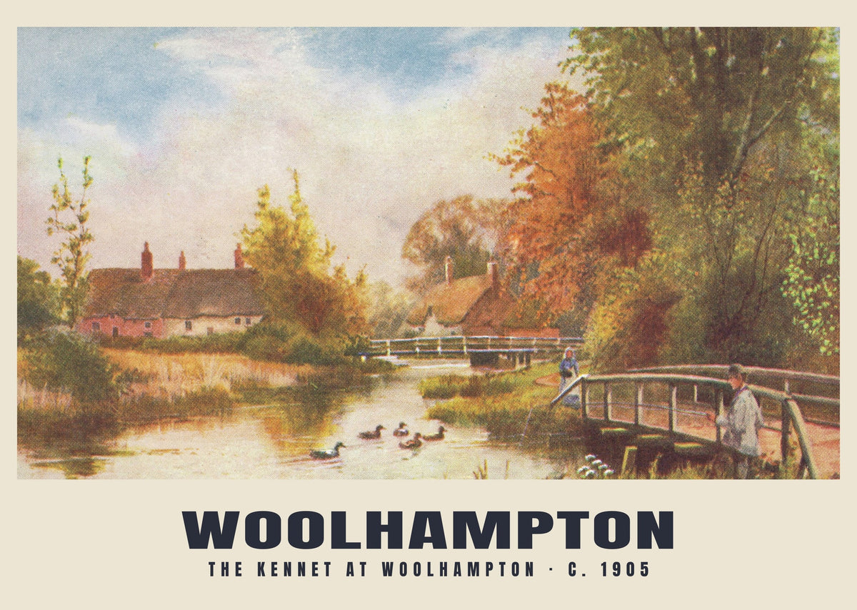 River Kennet, Woolhampton, c. 1905 heritage photograph