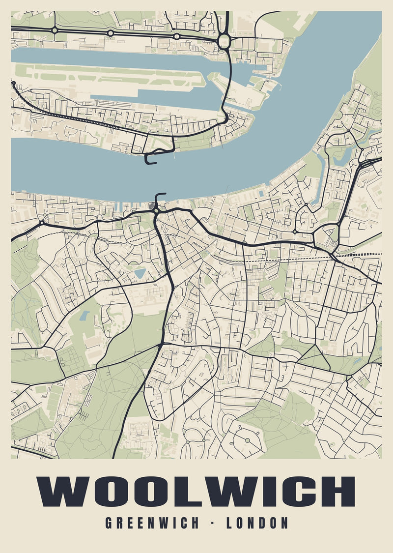 Woolwich Heritage Street Map Poster