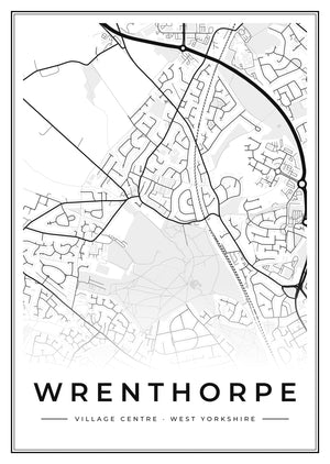 Wrenthorpe Village Centre Street Map Poster