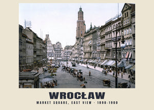 Market Square, East View, Wrocław — 1890–1900 · Vintage photochrom print