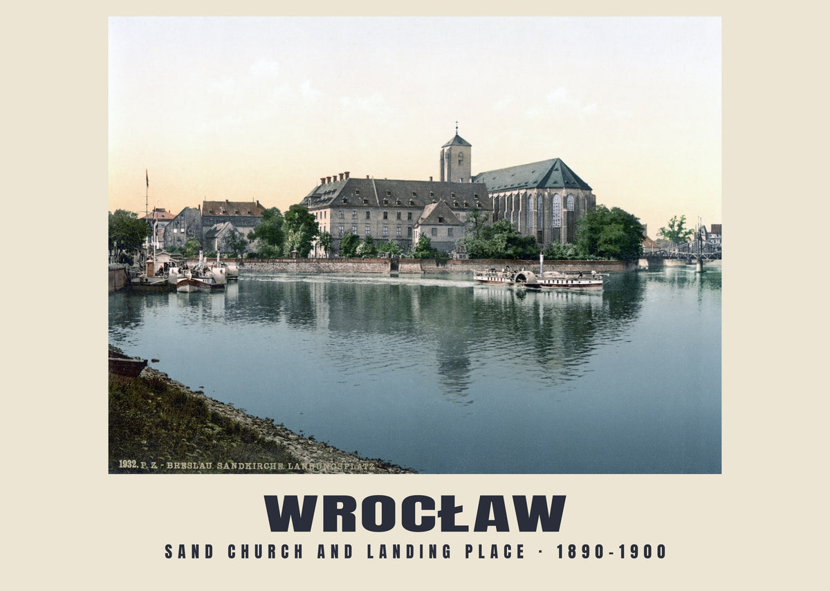 Sand Church and Landing Place, Wrocław, 1890–1900 heritage photograph